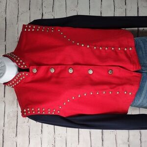 Gordon James Denim Co Studded Denim Vest